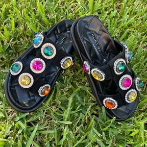 Kurt Geiger Orson Rainbow Crystal Sandal